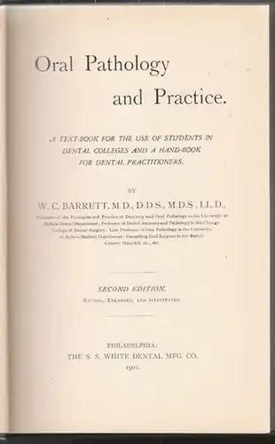 BARRETT, Oral Pathology and Practice. A... 1901