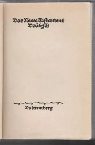 Das Newe Testament Deutzsch. 1918