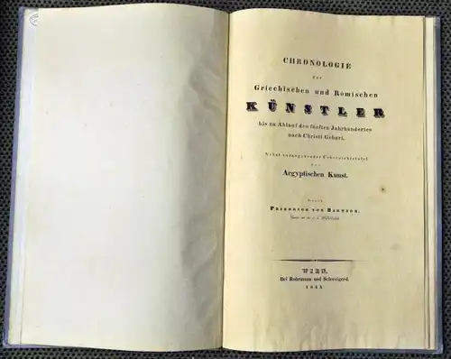 BARTSCH, Chronologie der Griechischen und... 1835