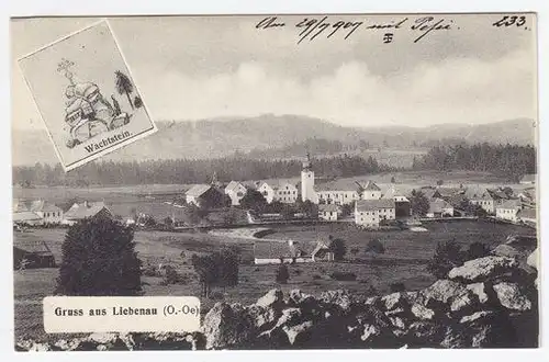 Gruss aus Liebnau (O.-Oe). Wachtstein. 1900