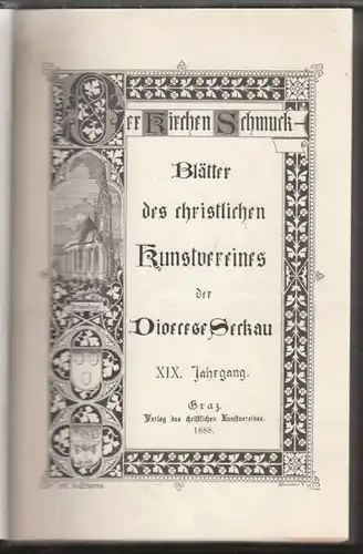Der Kirchenschmuck. Blätter des christlichen... 1888