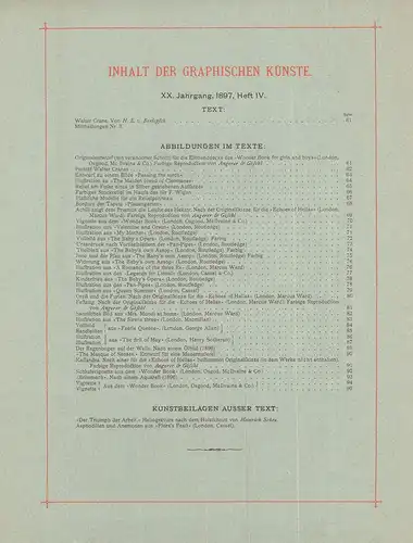 Die Graphischen Künste. 1897