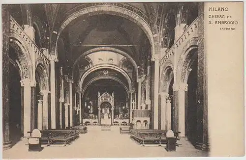 Milano. Chiesa di S. Ambrogio. Interno. 1900