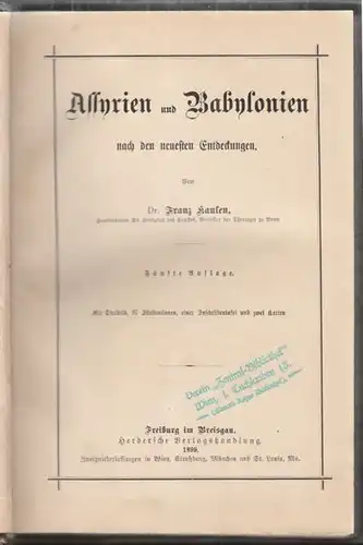 KAULEN, Assyrien und Babylonien nach den... 1899