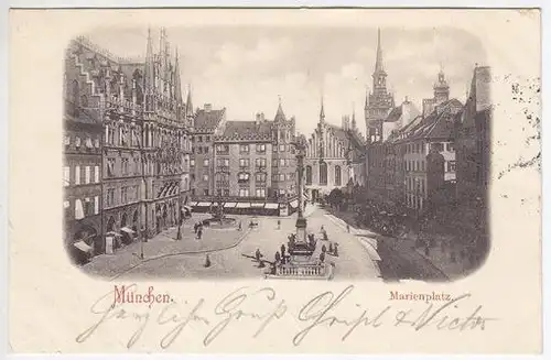 München. Marienplatz. Frauen-Kirche. 1900