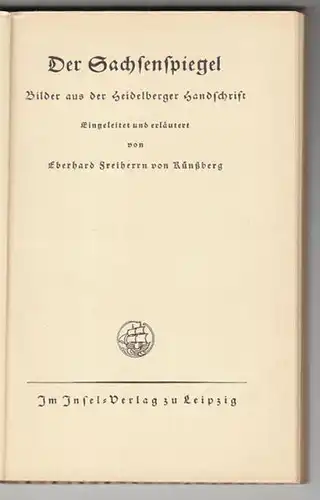 Der Sachsenspiegel. Bilder aus der Heidelberger...
