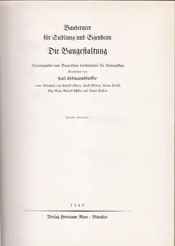 ERDMANNSDORFER, Bauberater für Siedlung und... 1949