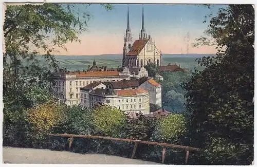 Brünn. Blick auf den Petersberg mit Dom. 1915