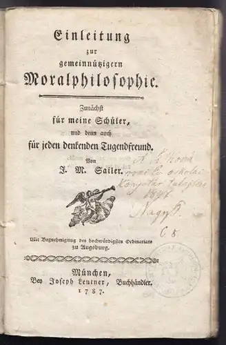 SAILER, Einleitung zur gemeinnützigern... 1787