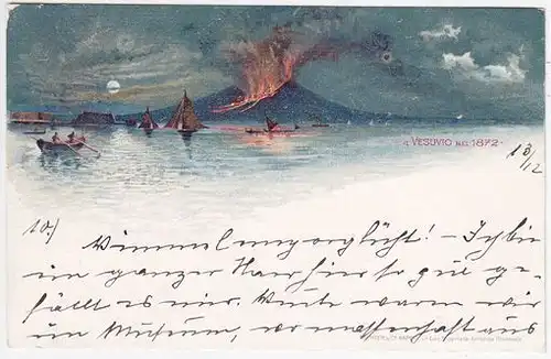 Il Vesuvio nel 1872. 1890
