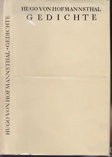 HOFMANNSTHAL, Gedichte. 1922