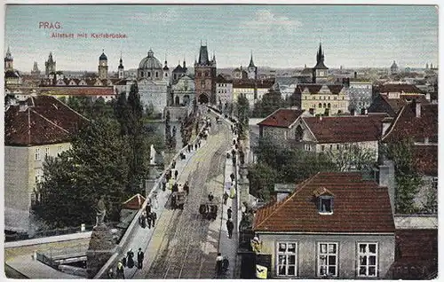 Prag. Altstadt mit Karlsbrücke. 1900