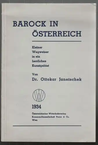 JANETSCHEK, Barock in Österreich. Kleiner... 1934