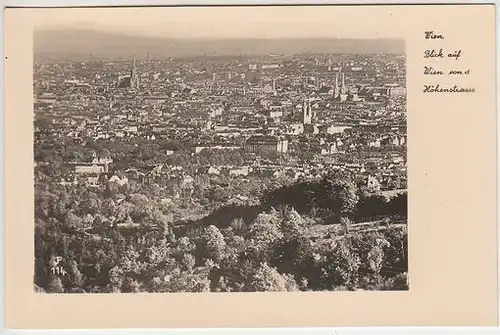 Wien, Blick auf Wien von d. Höhenstrasse. 1920