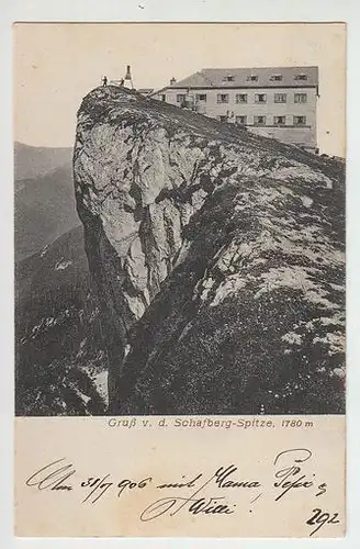 Gruß v. d. Schafberg-Spitze, 1780 m. 1900