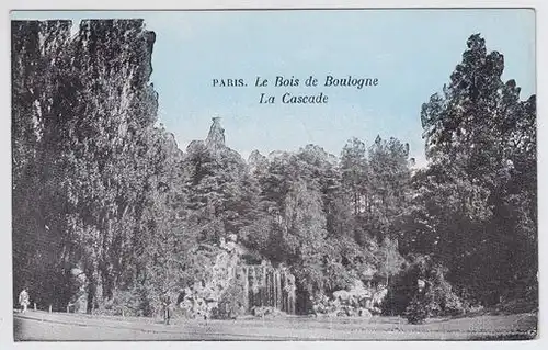 Paris. Le Bois de Boulogne - La Cascade 1900