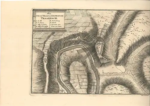 Plan de la Ville et Chateau de Traarbach.