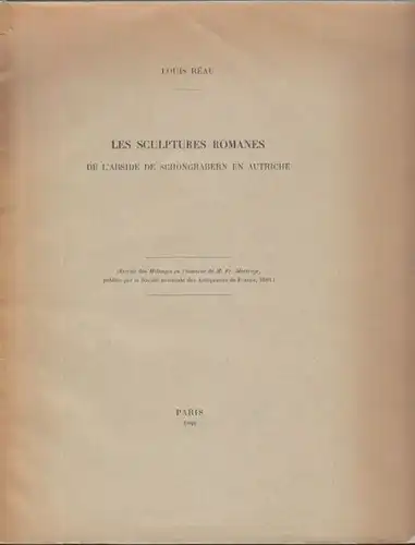 RÉAU, Les sculptures romanes de l'abside de... 1940