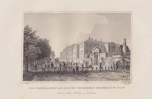 Der Eisenbahnhof in Wien. 1842
