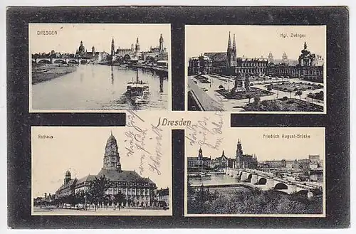 Dreden. Kgl. Zwinger. Rathaus. Friedrich... 1900