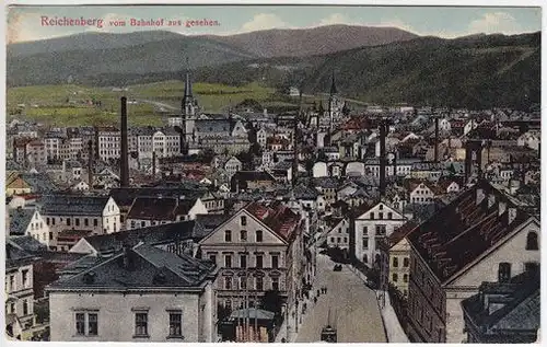 Reichenberg vom Bahnhof aus gesehen. 1911