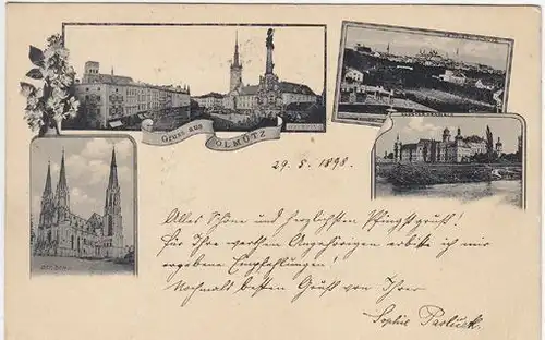 Gruss aus Olmütz. Oberring. Kloster Hradisch.... 1890