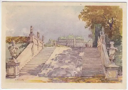 Wien, Schloss Belvedere. Nach einem Aquarell... 1910