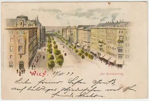Wien. Der Schottenring. 1890