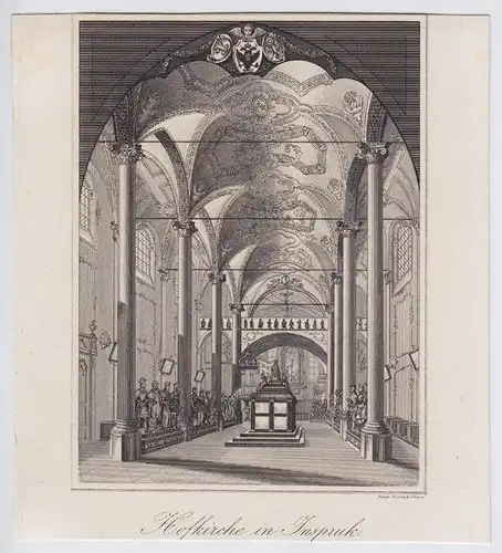 Hofkirche in Inspruk. [Innsbruck]. 1840