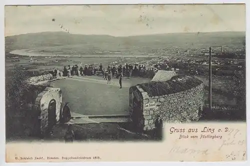 Gruss aus Linz a. D. Blick vom Pöstlingberg. 1890
