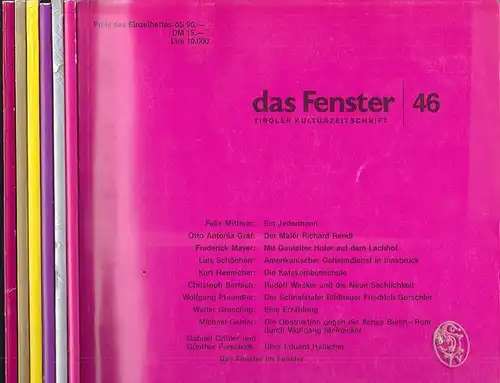 Das Fenster. Tiroler Kulturzeitschrift.