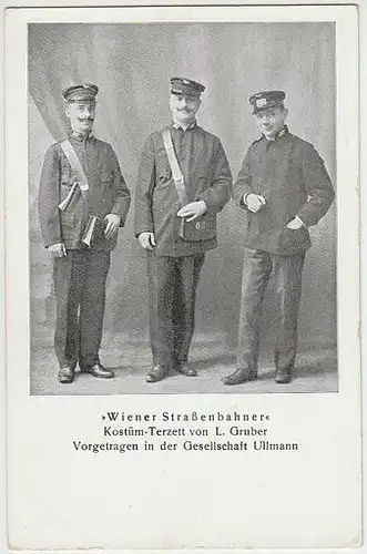 "Wiener Straßenbahner" Kostüm-Terzett von L.... 1900