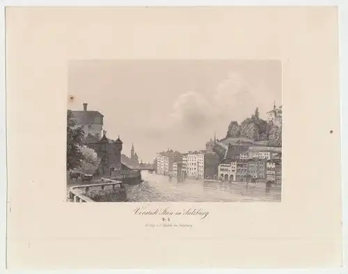 Vorstadt Stein in Salzburg. 1840
