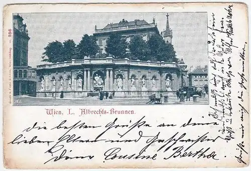 Wien, I., Albrechts-Brunnen. 1890