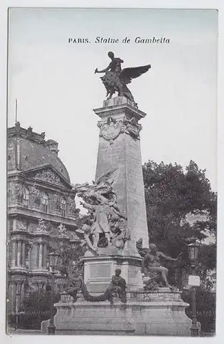 Paris. Statue de Gambetta 1900