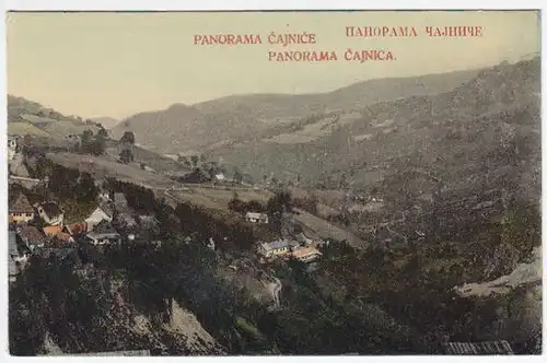 Panorama Cajnica. Panorama Cajnice. 1900