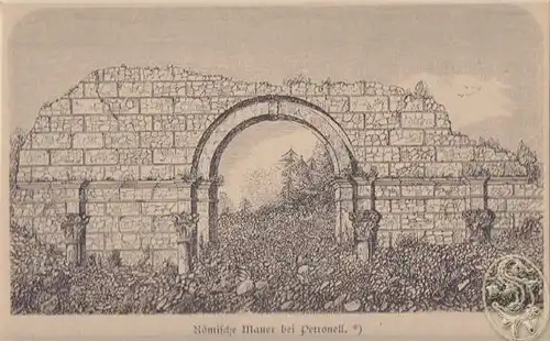 Römische Mauer bei Petronell. 1890