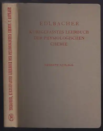 EDLBACHER, Kurzgefasstes Lehrbuch der... 1941