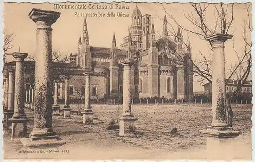 Monumentale Certosa di Pavia. Parte posteriore... 1900