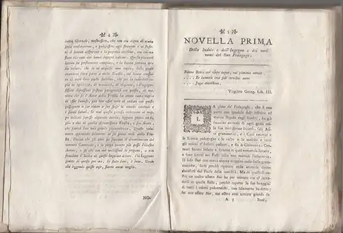 FIRENZUOLA, Il Bue Pedagogo. Novelle Menippee.... 1765