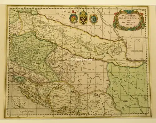 MERCATOR, Slavonia, Croatia, Bosnia cum... 1650