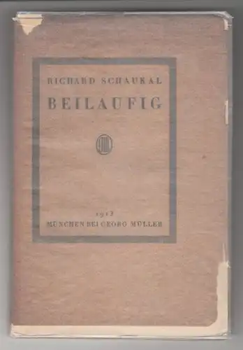 SCHAUKAL, Beiläufig. 1912