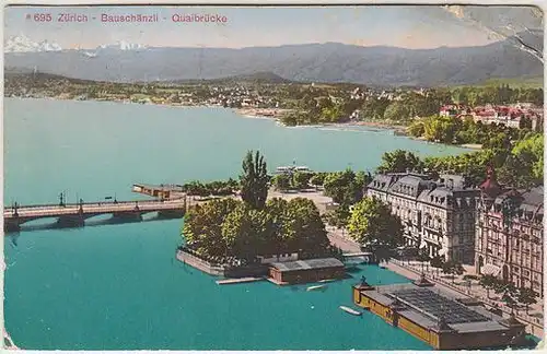 Zürich - Bauschänzli - Quaibrücke.