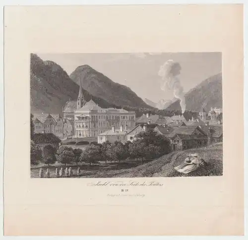 Ischl von der Seite des Praters. 1840