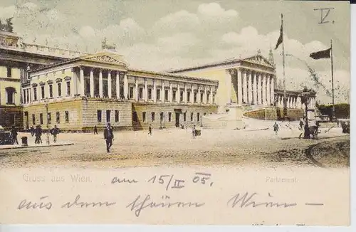 Gruss aus Wien. Parlament. 1890