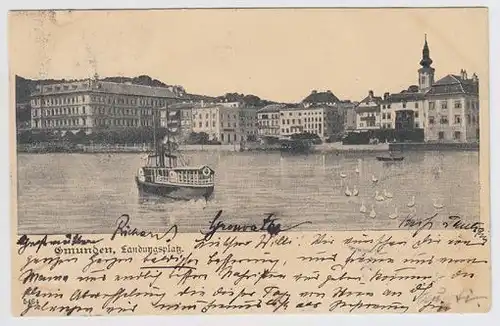 Gmunden, Landungsplatz. 1890