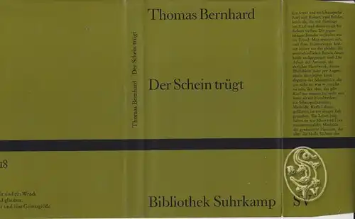 BERNHARD, Der Schein trügt. 1983