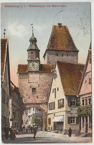 Rothenburg o. T. - Röderbogen und Markusturm. 1900