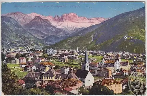Gries und Bozen mit dem Rosengarten. (Tirol). 1900
