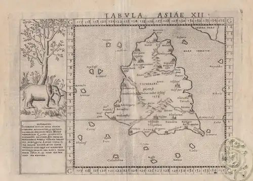 Tabula Asiae XII. Vartomannus Taprobanam insula... 1580